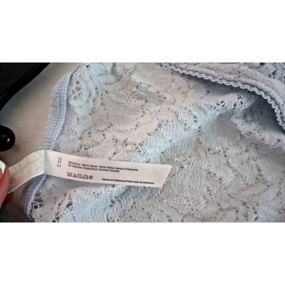 Free People Intimately OB765503 Women's Sz Small Light Blue Lace Bodysuit $98 - Picture 6 of 7